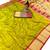 lemon yellow banarasi silk blend saree with paithani weaved pallu and blouse