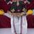 Cotton blend woven full sleeves navratri theme banjara embroidered kediya with coordinating dhoti set - black