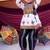Cotton blend woven full sleeves navratri theme banjara embroidered kediya with coordinating dhoti set - white