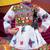 Cotton blend woven full sleeves navratri theme banjara embroidered kediya with coordinating dhoti set - white