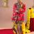 Cotton blend woven full sleeves navratri theme banjara embroidered kediya with coordinating dhoti set - red