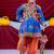 Cotton blend woven full sleeves navratri theme banjara embroidered kediya with coordinating dhoti set - blue