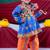 Cotton blend woven full sleeves navratri theme banjara embroidered kediya with coordinating dhoti set - blue