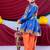 Cotton blend woven full sleeves navratri theme banjara embroidered kediya with coordinating dhoti set - blue
