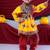Cotton blend woven full sleeves navratri theme banjara embroidered kediya with coordinating dhoti set - yellow