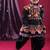 Cotton blend woven full sleeves navratri theme banjara embroidered kediya with coordinating dhoti set - black