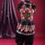 Cotton blend woven full sleeves navratri theme banjara embroidered kediya with coordinating dhoti set - black