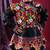 Cotton blend woven full sleeves navratri theme banjara embroidered kediya with coordinating dhoti set - black