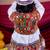 Cotton blend woven full sleeves navratri theme banjara embroidered kediya with coordinating dhoti set - white