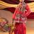 Cotton blend woven full sleeves navratri theme banjara embroidered kediya with coordinating dhoti set - red