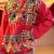 Cotton blend woven full sleeves navratri theme banjara embroidered kediya with coordinating dhoti set - red