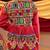 Cotton blend woven full sleeves navratri theme banjara embroidered kediya with coordinating dhoti set - red