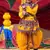 Cotton blend woven full sleeves navratri theme banjara embroidered kediya with coordinating dhoti set - yellow