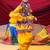 Cotton blend woven full sleeves navratri theme banjara embroidered kediya with coordinating dhoti set - yellow