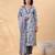 women's grey rayon blend geometric straight kurta set