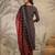 women's black rayon ethnic motifs straight kurta set