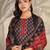 women's black rayon ethnic motifs straight kurta set