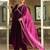 women's purple velvet zari embroidered a-line kurta set