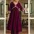 women's purple velvet zari embroidered a-line kurta set