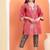 Pink  cotton printed  kurta set
