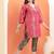 Pink  cotton printed  kurta set