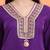 Purple cotton embroidered  kurta set