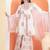 White cotton printed  sharara set