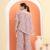 Pink  cotton embroidered  co ord set