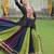 Black Kutchi Work Peplum Top With Rayon Anarkali Multi Flared Lehenga