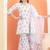 White cotton printed  sharara set