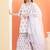White cotton printed  sharara set