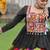 Black Kutchi Work Peplum Top With Rayon Anarkali Multi Flared Lehenga
