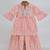Pink  cotton plain  sharara set