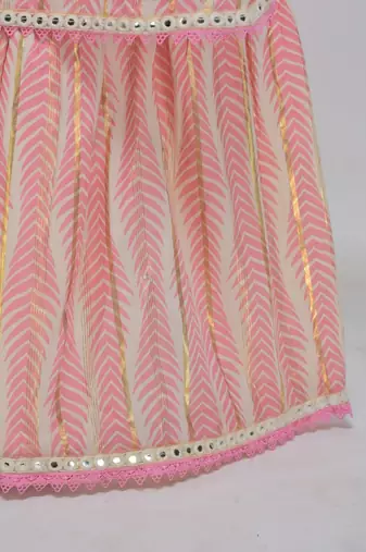 Pink  cotton plain  sharara set