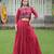 Maroon Roman Kutchi Work Peplum Top With Anarkali Flared Lehenga