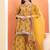 Yellow  cotton printed  sharara set