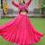 Pink Roman Kutchi Work Peplum Top With Anarkali Flared Lehenga