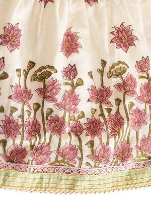 White cotton printed  co ord set 2