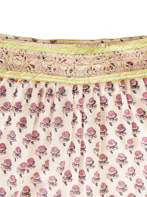 White cotton printed  co ord set 3