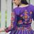 Purple Roman Kutchi Work Peplum Top With Anarkali Flared Lehenga