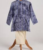 Blue  cotton embroidered  kurta pyjama