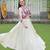 Off White Roman Kutchi Work Peplum Top With Anarkali Flared Lehenga