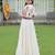 Off White Roman Kutchi Work Peplum Top With Anarkali Flared Lehenga