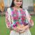 Off White Roman Kutchi Work Peplum Top With Anarkali Flared Lehenga