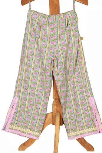 Blue  cotton printed  kurta set