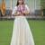 Off White Roman Kutchi Work Peplum Top With Anarkali Flared Lehenga