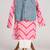 Pink  cotton plain  kurta jacket set