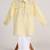 Yellow  cotton plain  kurta pyjama