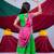 Navratri theme cotton half sleeves kutch work embroidered lehenga choli with dupatta - green