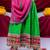 Navratri theme cotton half sleeves kutch work embroidered lehenga choli with dupatta - green